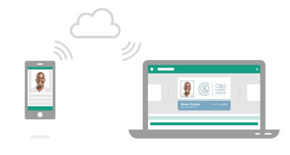 The EasyBadge mobile app uses the cloud to synchronise with your desktop software
