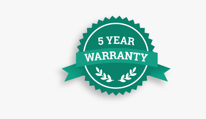 5 year warranty with every printer